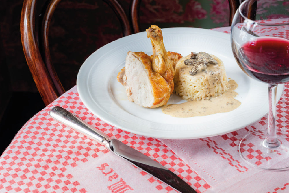 Suprême de volaille aux morilles & riz pilaf
